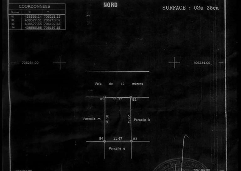 Terrain à vendre à Cotonou Akpakpa derrière l’église catholique Saint-Joseph d’Agbato